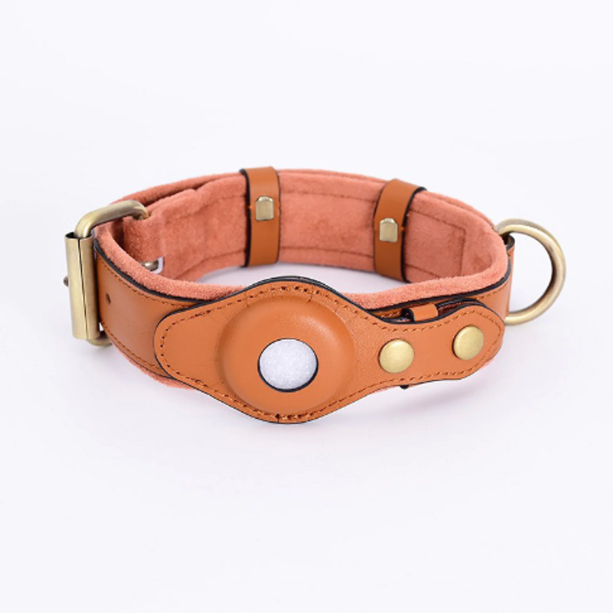 Leather Airtag Dog Collar