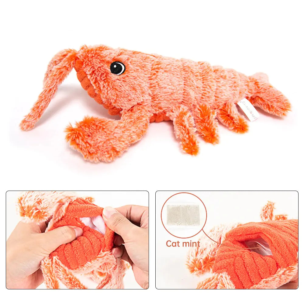 Jumping Shrimp Pet Toy