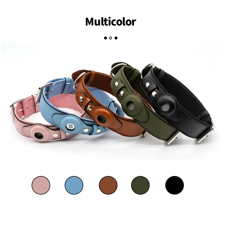 Leather Airtag Dog Collar