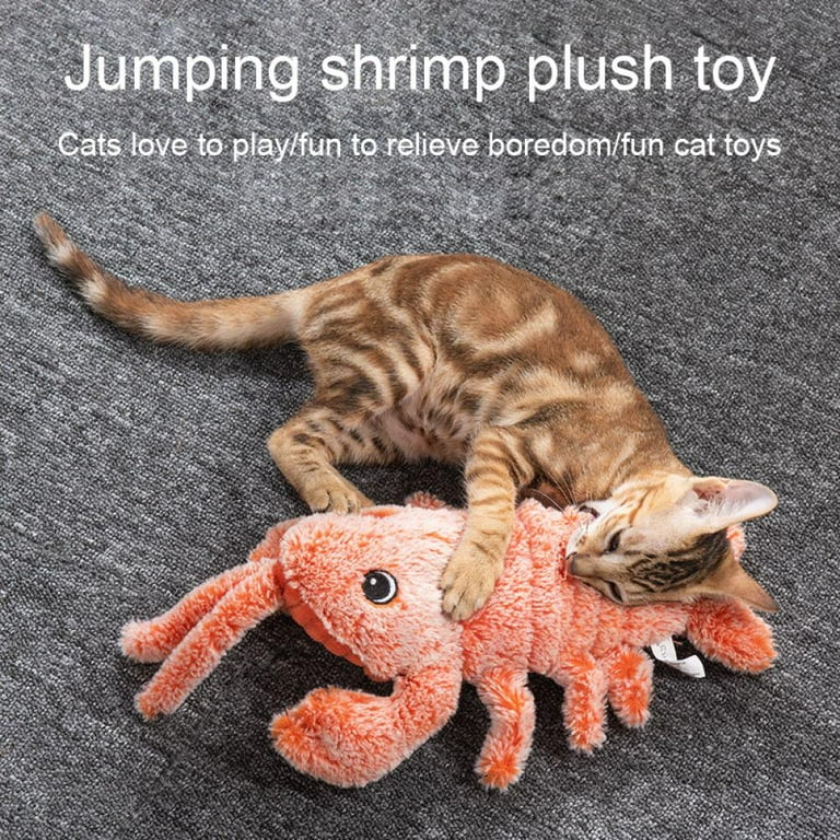 Jumping Shrimp Pet Toy