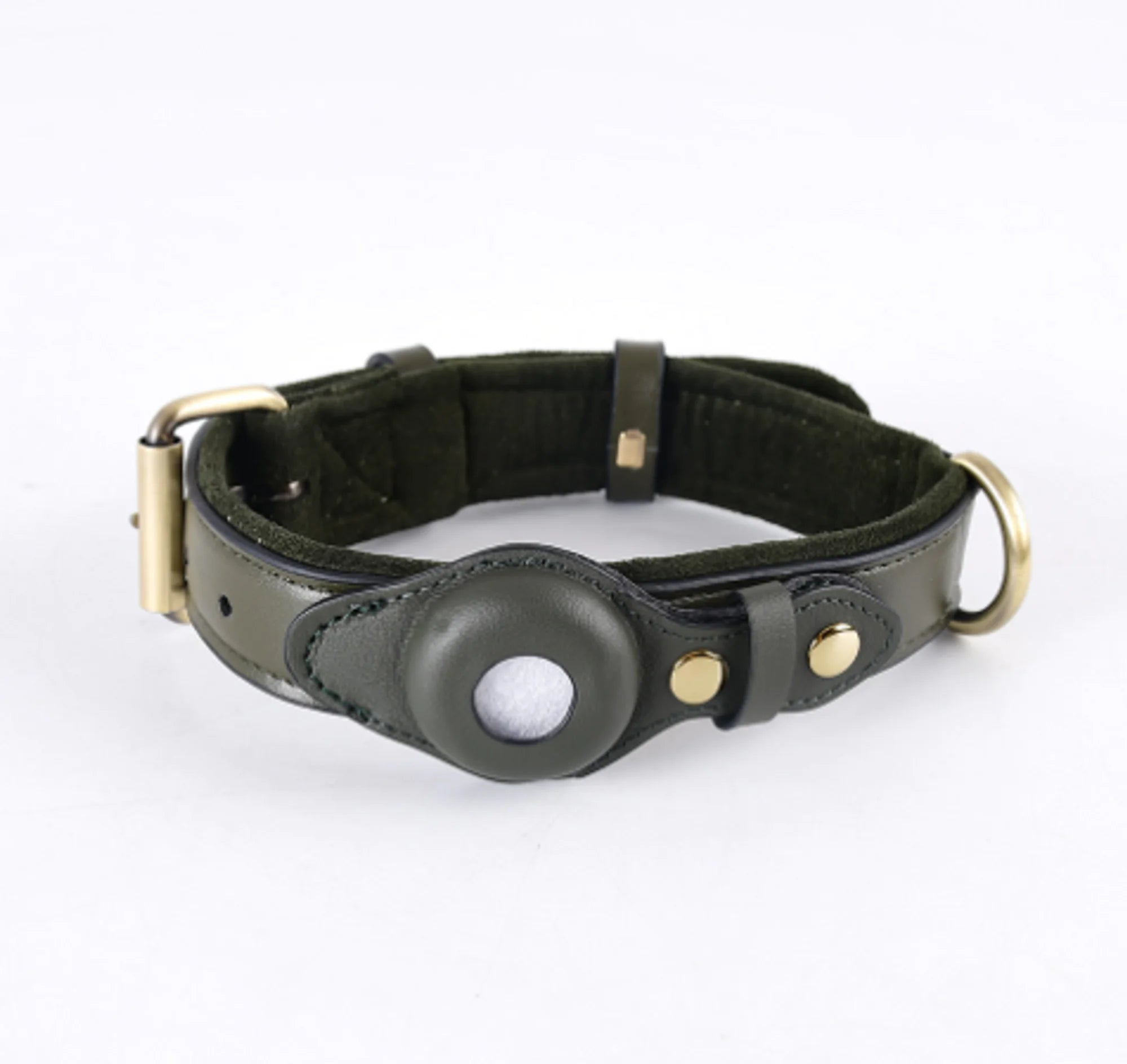 Leather Airtag Dog Collar